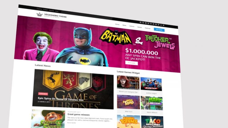 VegasHero Casino Affiliate WordPress Theme