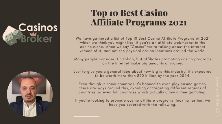 Top 10 Best Casino Affiliate Programs 2021