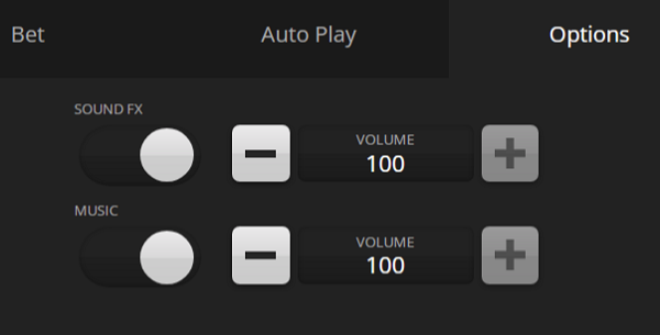 Sands of Space Online Slot Game Volume Controls