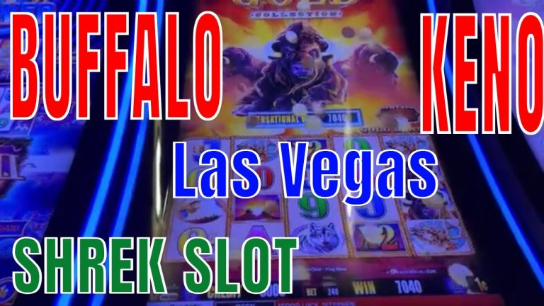Buffalo Small Win, Keno and Slots SHREK Cleopatra 4 Card LAS VEGAS at Palace Station Casino Hotel