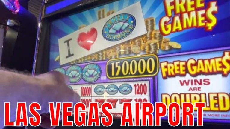 Las Vegas Airport Casino Gaming Penny 3 Reel Slot I Love Triple Diamonds Slot McCarran International