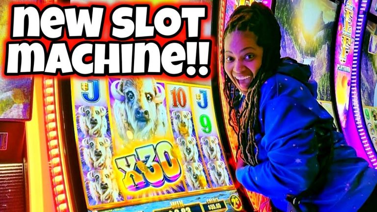 She Got A 30X Multiplier On This NEW Buffalo Slot Machine!!