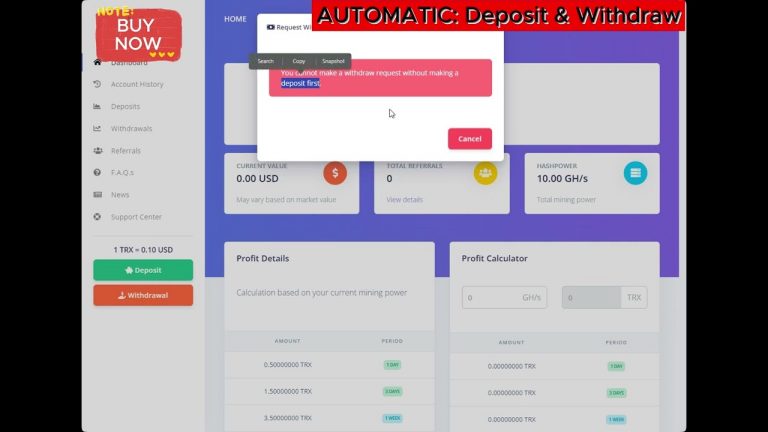 AUTOMATIC Deposit & Withdraw – How to Make Own Investment Platform Website – Best Script