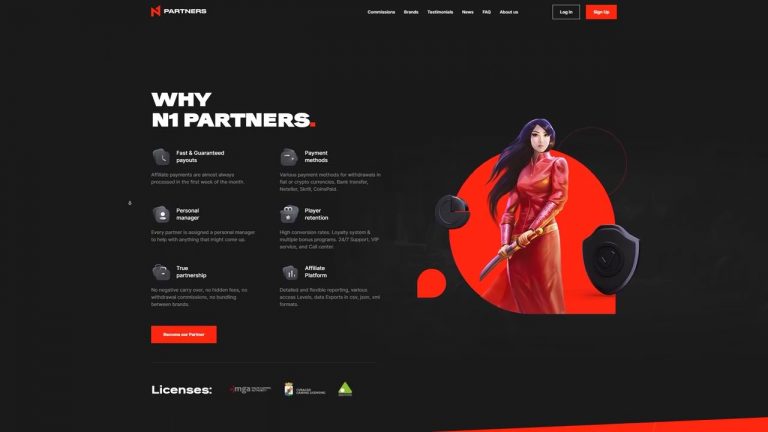 N1 Partners gambling affiliate review