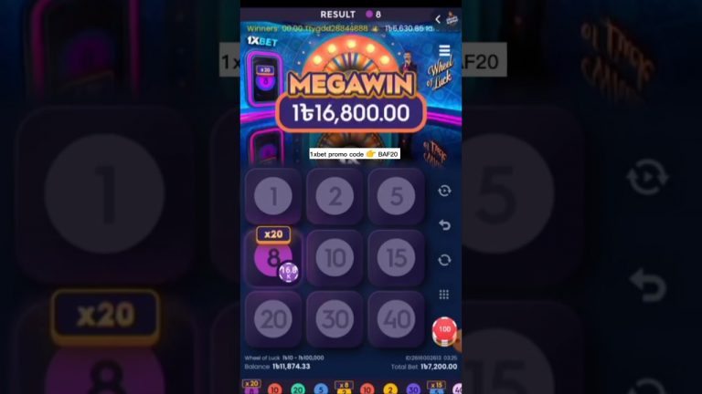 Mega Wheel today Big Win 16M casino bigwin 1xbet